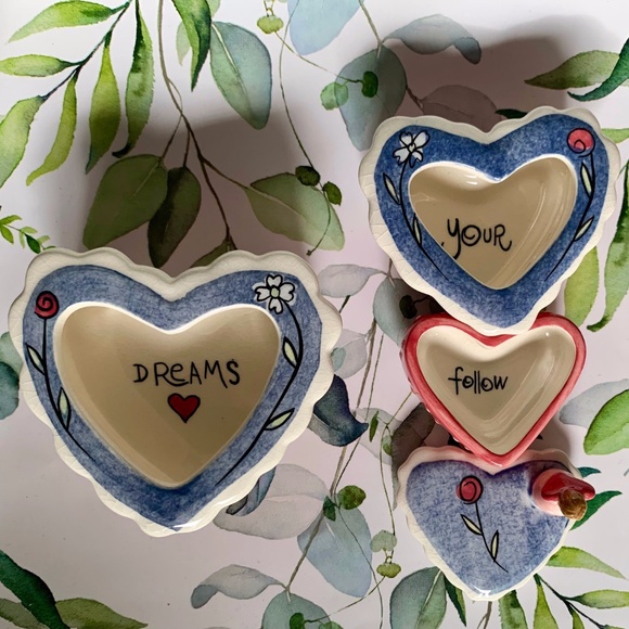 3/$45 ⭐️ RUSS Stacking Heart Boxes Porcelain Pink Trinket Holder (NEW) - Picture 5 of 9